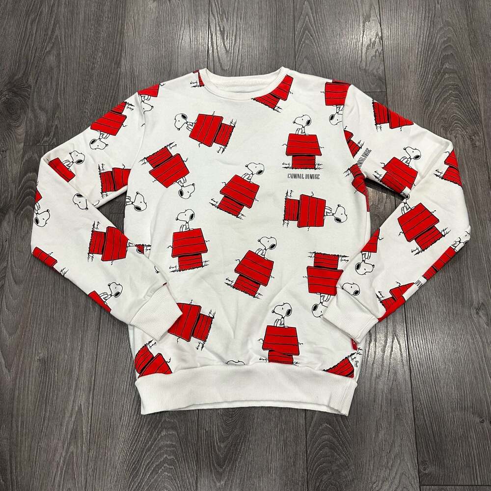 Criminal Damage x Peanuts Snoopy All-Over Print Sweatshirt Size S